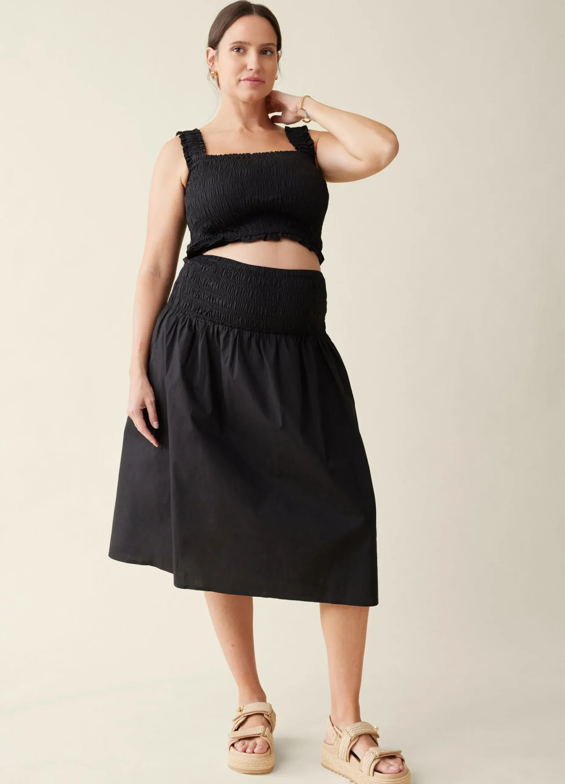 The Babymoon Every Day Maternity Midi Dress Set