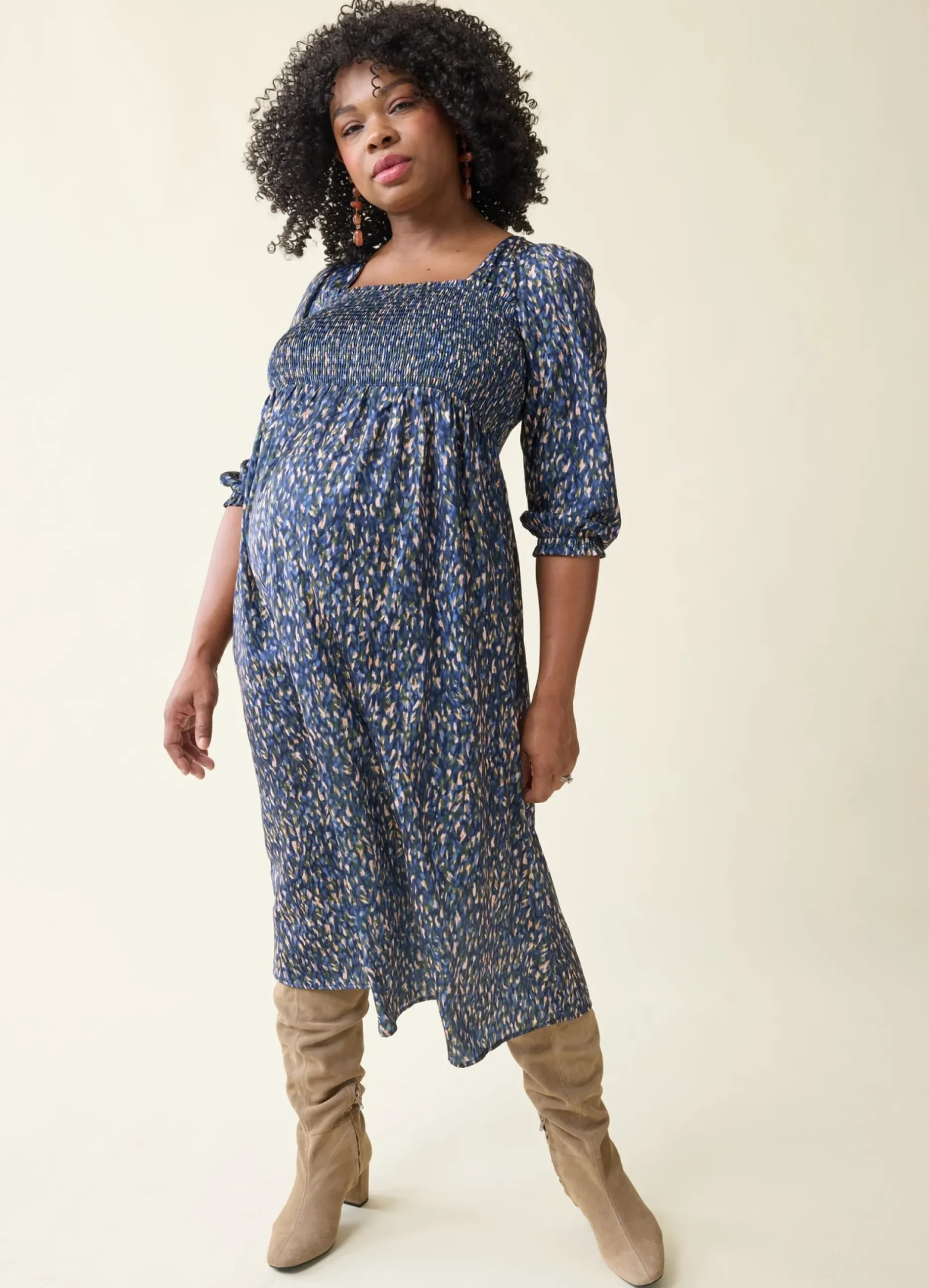 The Breeze Maternity Midi Dress