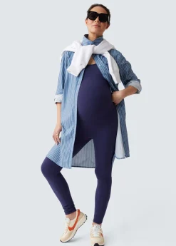 The Dad Maternity Poplin Shirt Dress