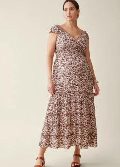 The Daydream Maternity Midi Cap Sleeve Dress