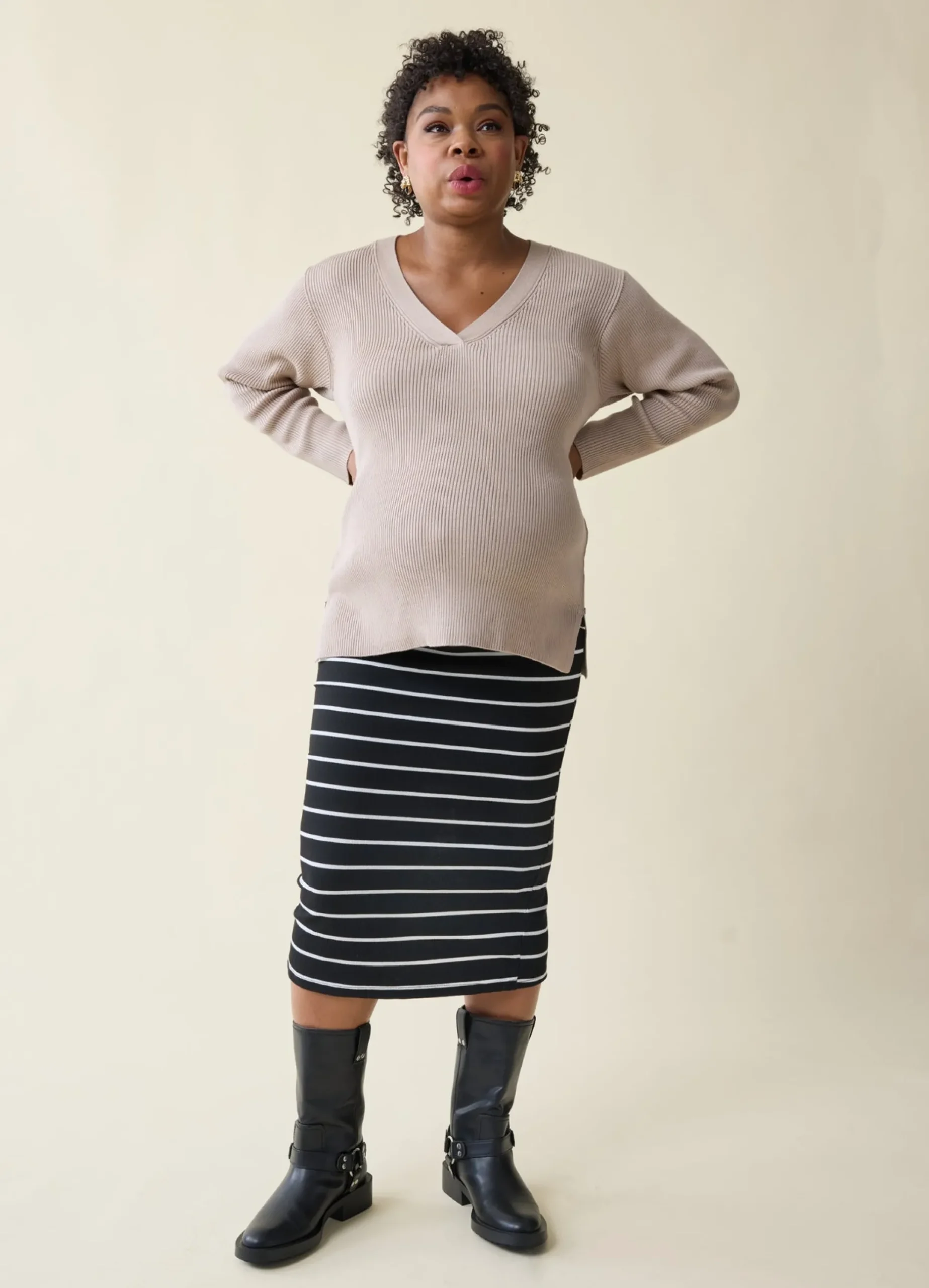 The EveryWear Side Zip Maternity + Nursing Sweater