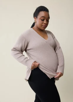 The EveryWear Side Zip Maternity + Nursing Sweater