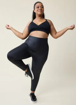 The Glossy Everywear Black Maternity Legging