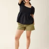 The Gwen Maternity Smocked Woven Top