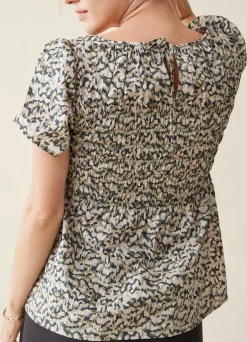 The Gwen Maternity Smocked Woven Top