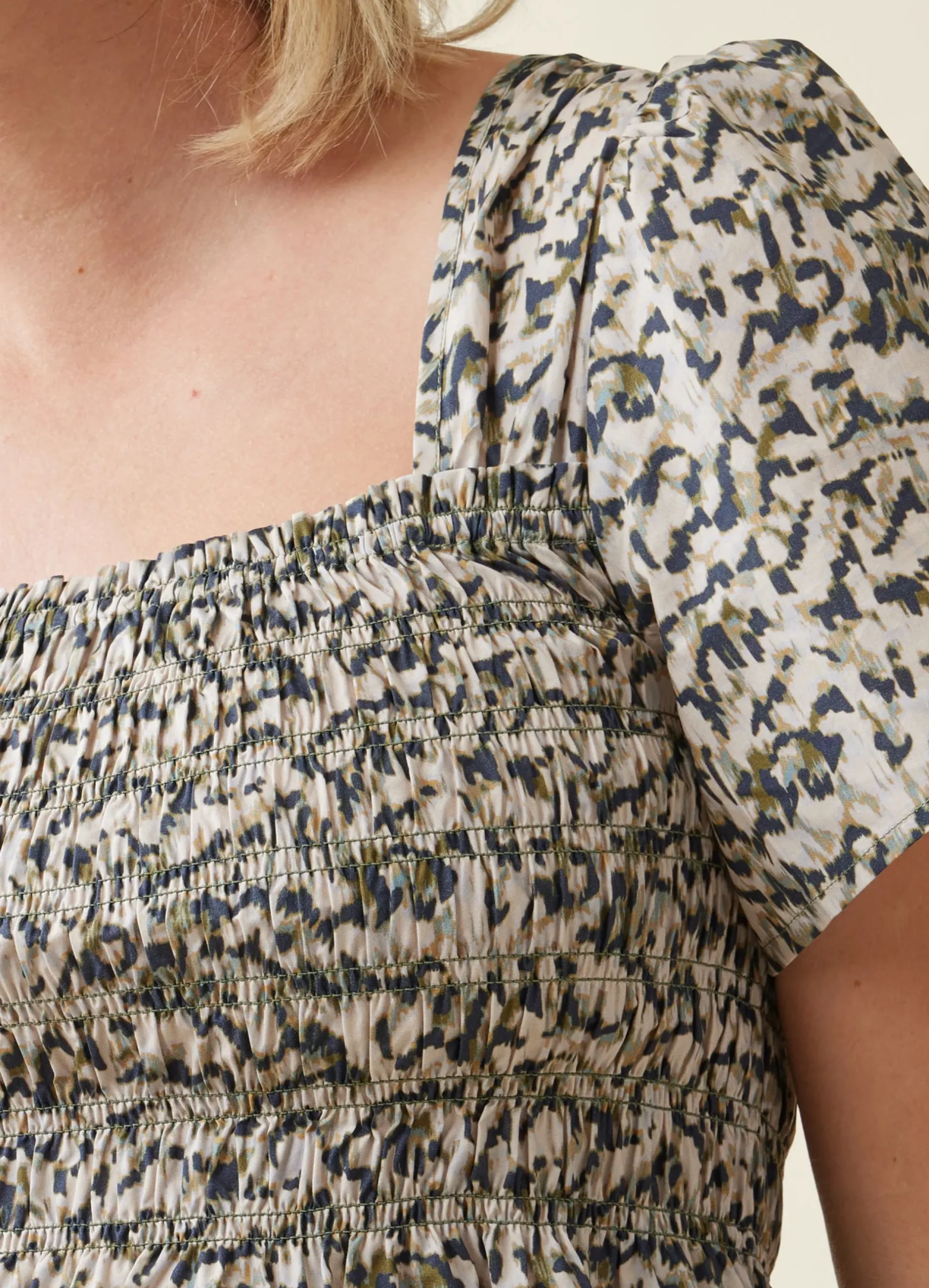 The Gwen Maternity Smocked Woven Top