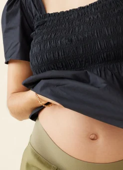 The Gwen Maternity Smocked Woven Top
