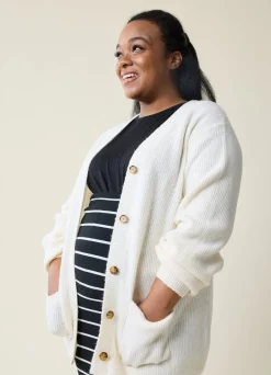 The Hug Maternity + Nursing Cardigan Cream