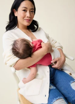 The Hug Maternity + Nursing Cardigan Cream