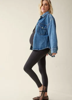 The Long Black Maternity Active Unitard Jumpsuit