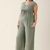 The Luxe Maternity Linen Jumpsuit