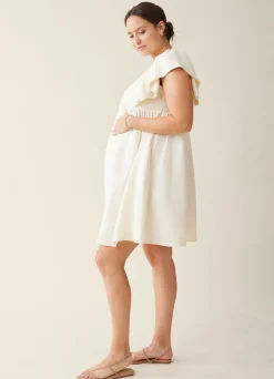 The Madeline Flutter Sleeve Maternity Dress