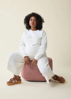 The Mama Maternity + Postpartum Sweatshirt Cream