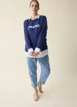 The Mama Maternity + Postpartum Sweater Navy