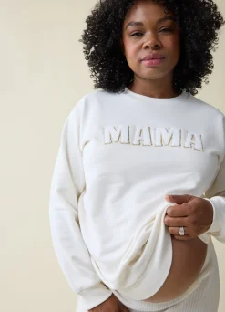 The Mama Maternity + Postpartum Sweatshirt Cream