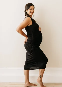 The Masterpiece Maternity Tank Midi Dress