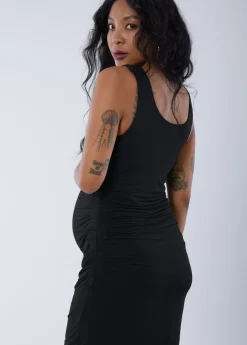 The Masterpiece Maternity Tank Midi Dress