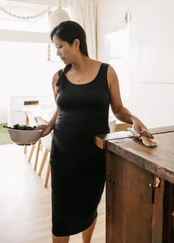 The Masterpiece Maternity Tank Midi Dress