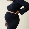 The Mix + Mingle Black Maternity Midi Skirt Set