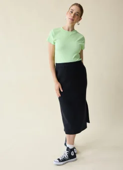 The Mix + Mingle  Black Maternity Sweater Midi Skirt