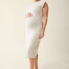 The Modern Muse Maternity Midi Dress