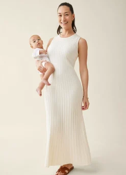 The Paris Maternity Ribbed Sweater Midi Dress