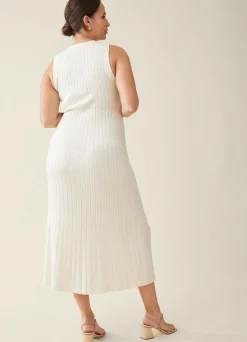 The Paris Maternity Ribbed Sweater Midi Dress