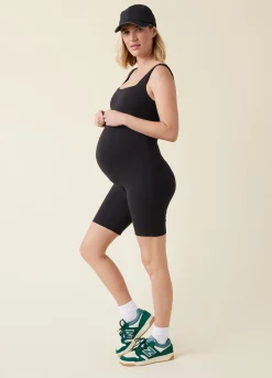 The Short Maternity Active Unitard Jumpsuit