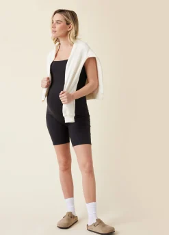 The Short Maternity Active Unitard Jumpsuit