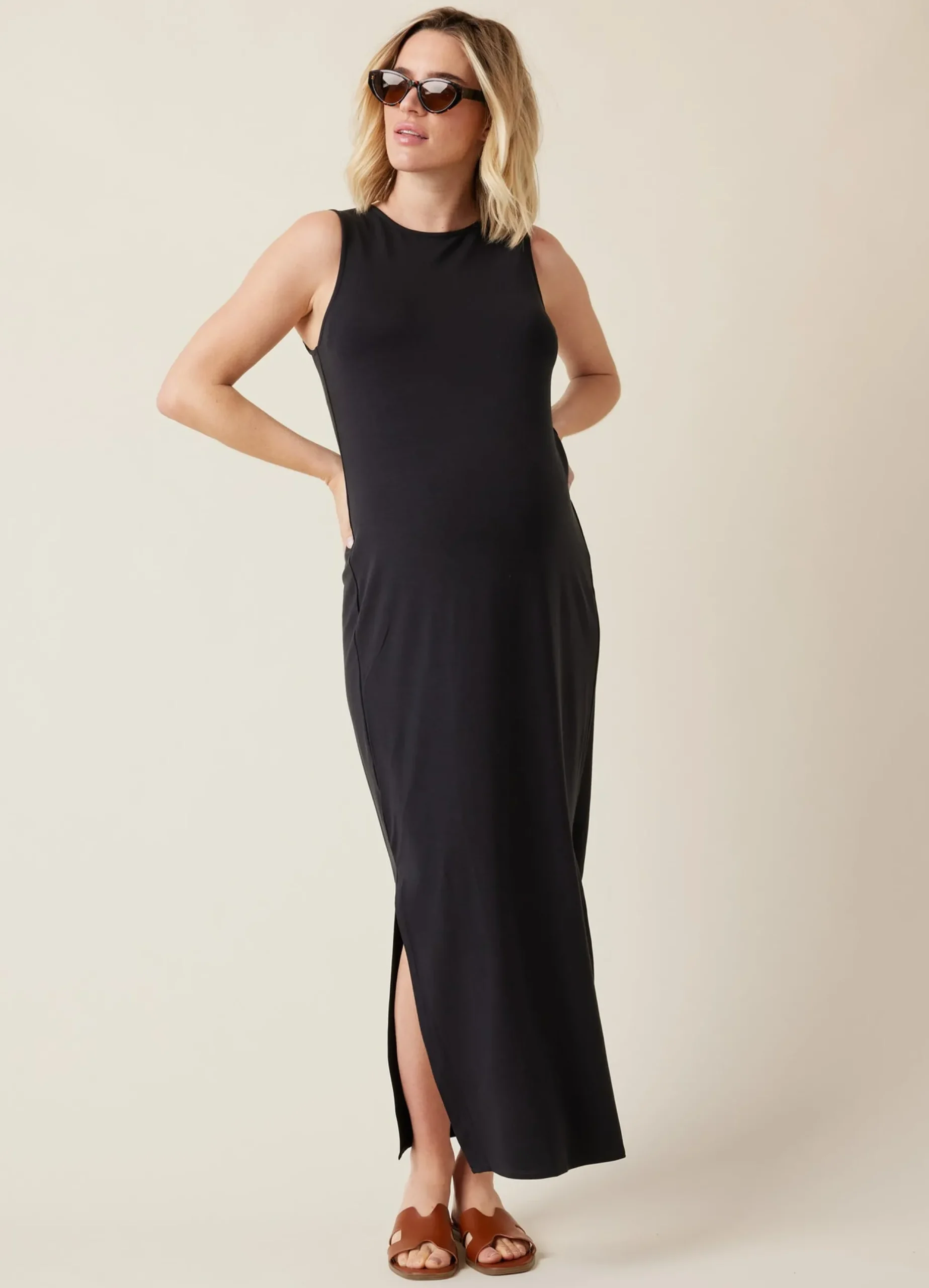 The Sidekick Black Maternity Dress