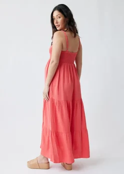 The Smocked Maternity Maxi Dress