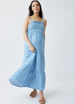 The Smocked Maternity Maxi Dress