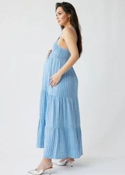 The Smocked Maternity Maxi Dress