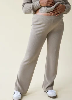 The Stay Cozy Maternity + Postpartum Sweater Pant Taupe