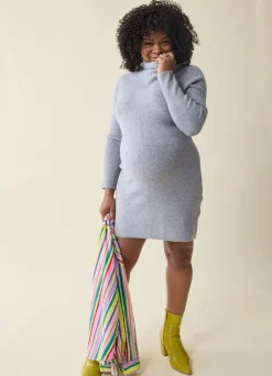 The Transition Turtleneck Maternity Sweater Dress