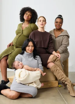 The Transition Turtleneck Maternity Sweater Dress