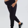 The Ultimate Fold Down Maternity Black Jogger