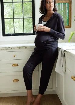 The Ultimate Fold Down Maternity Black Jogger