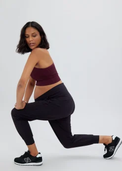 The Ultimate Fold Down Maternity Black Jogger