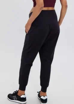 The Ultimate Fold Down Maternity Black Jogger