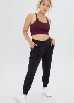 The Ultimate Fold Down Maternity Black Jogger