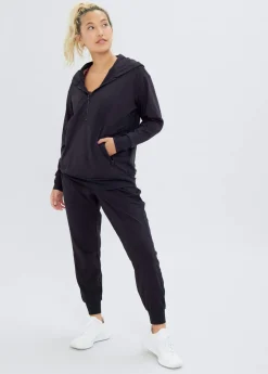 The Ultimate Fold Down Maternity Black Jogger