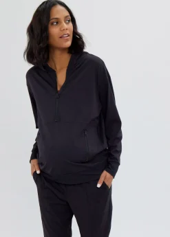 The Ultimate Maternity and Nursing Pullover Black