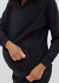 The Ultimate Maternity and Nursing Pullover Black