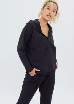 The Ultimate Maternity and Nursing Pullover Black