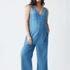 The Zip & Relax Maternity + Nursing Chambray Jumpsuit