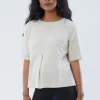 Zipper Back Maternity Top