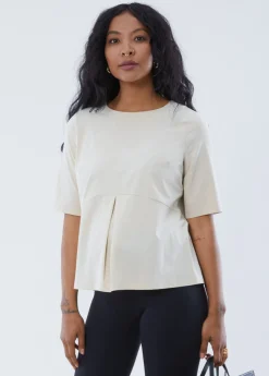 Zipper Back Maternity Top