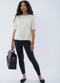 Zipper Back Maternity Top